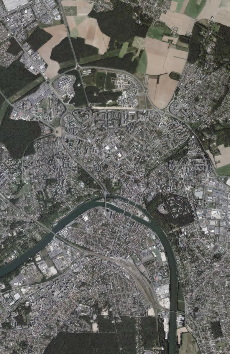 Melun aujourd'hui, le territoire vu du ciel
