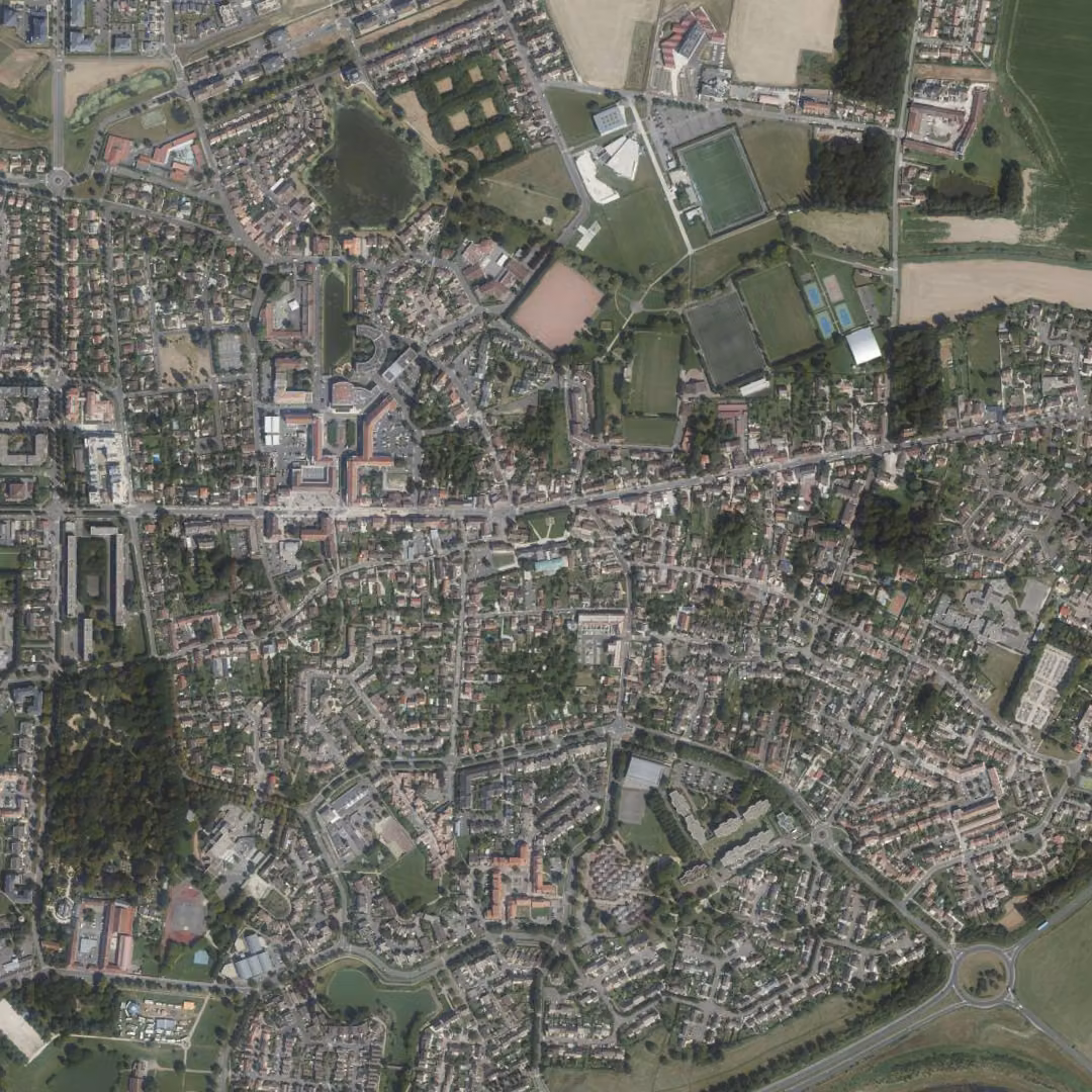Moissy-Cramayel aujourd'hui, le centre vu du ciel
