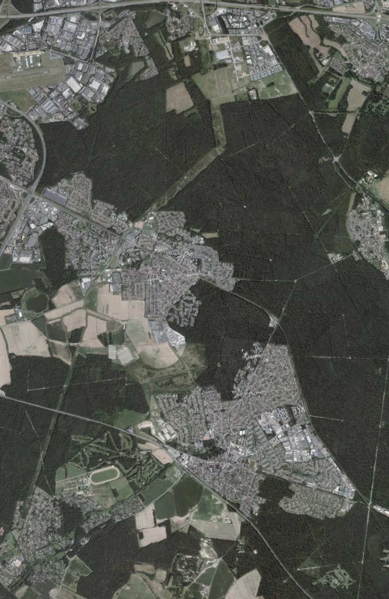 Roissy-en-Brie aujourd'hui, le territoire vu du ciel