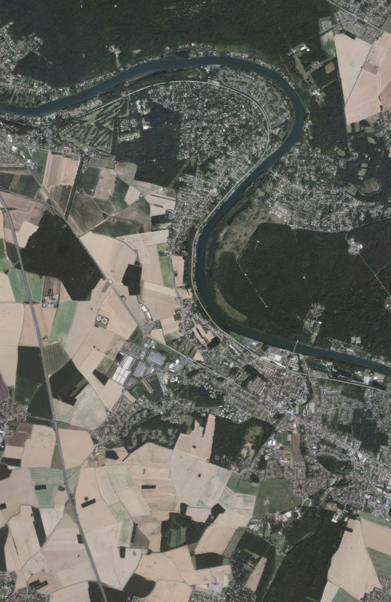 Saint-Fargeau-Ponthierry aujourd'hui, le territoire vu du ciel