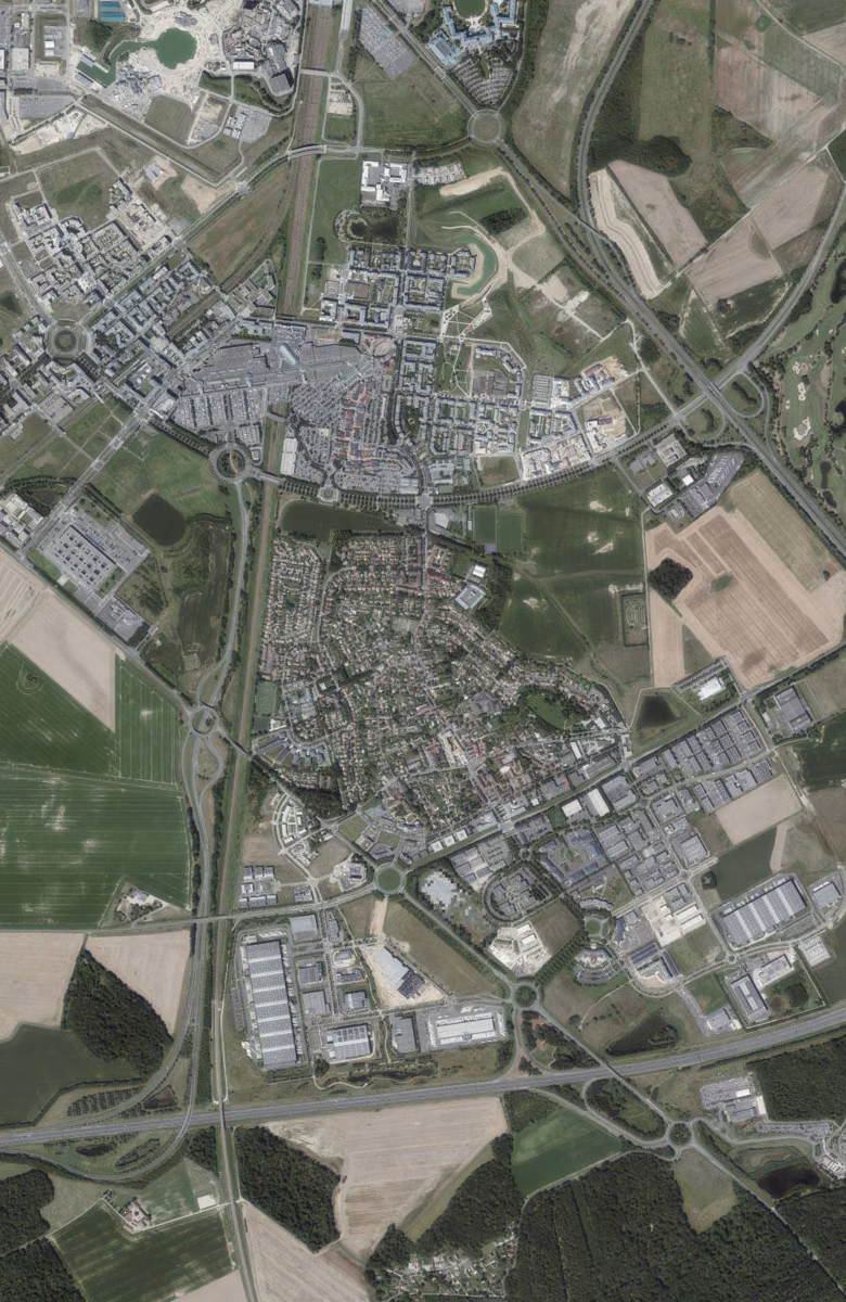 Serris aujourd'hui, le territoire vu du ciel