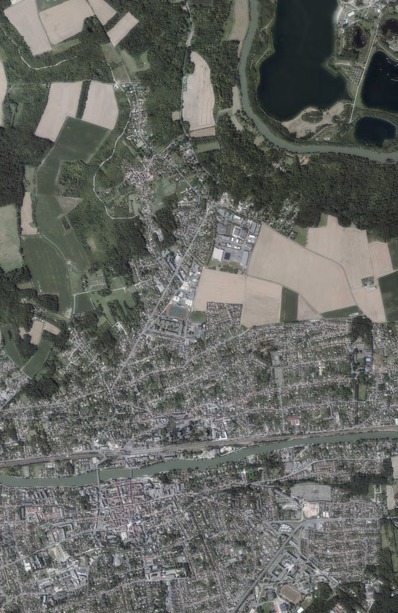 Thorigny-sur-Marne aujourd'hui, le territoire vu du ciel