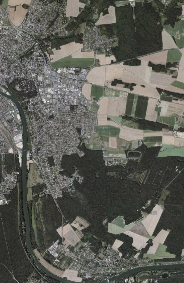 Vaux-le-Pénil aujourd'hui, le territoire vu du ciel