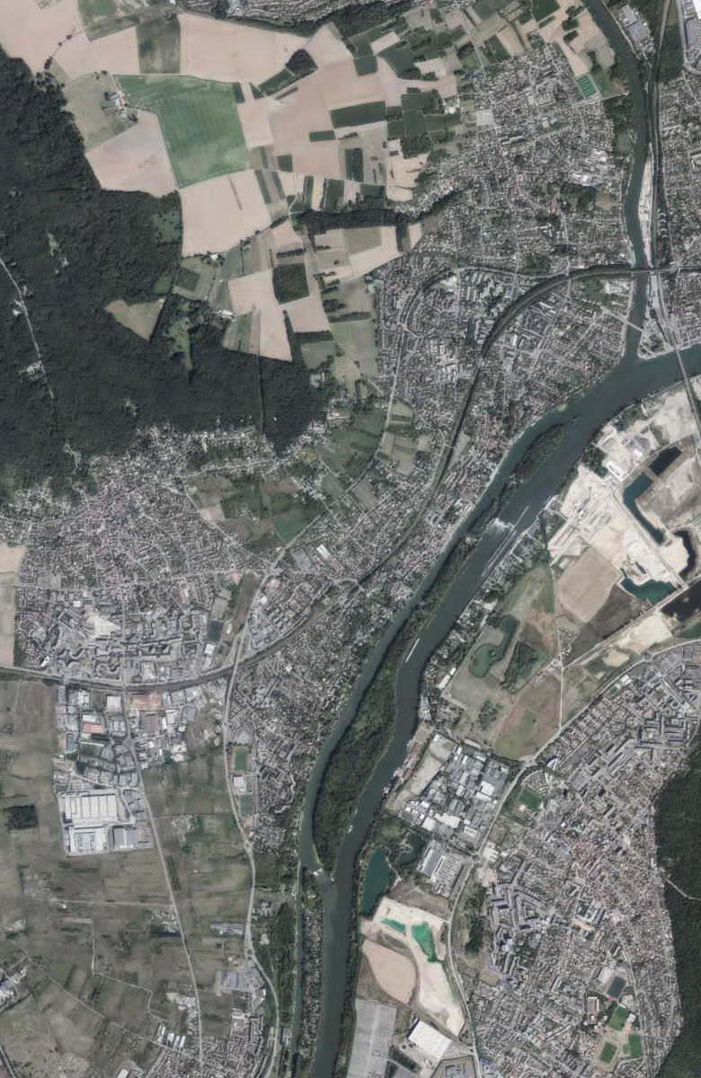 Andrésy aujourd'hui, le territoire vu du ciel