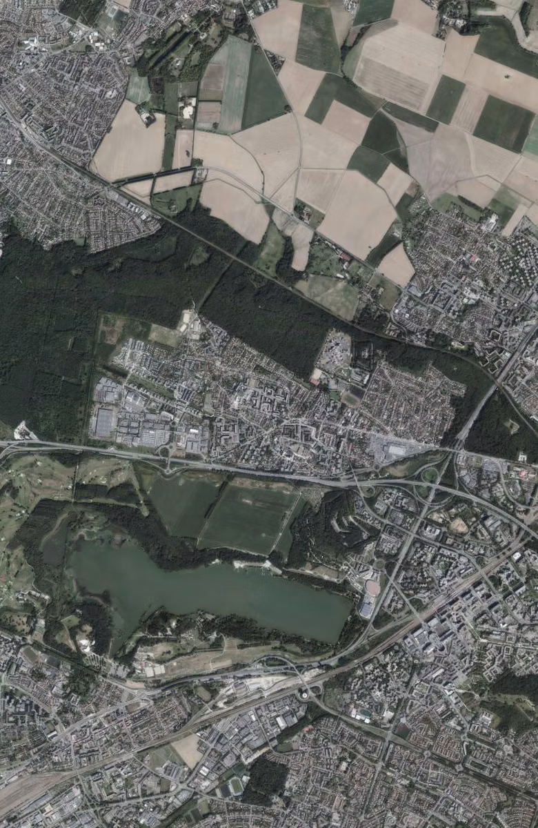 Bois-d'Arcy aujourd'hui, le territoire vu du ciel