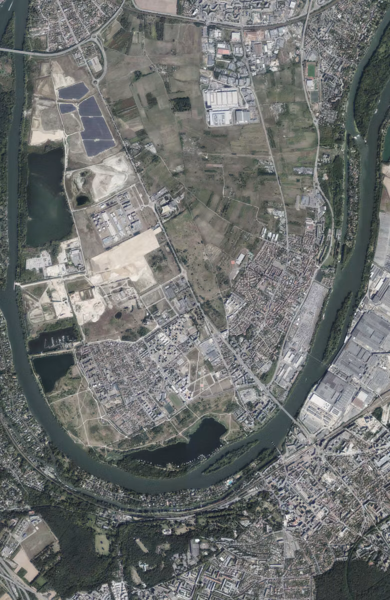 Carrières-sous-Poissy aujourd'hui, le territoire vu du ciel
