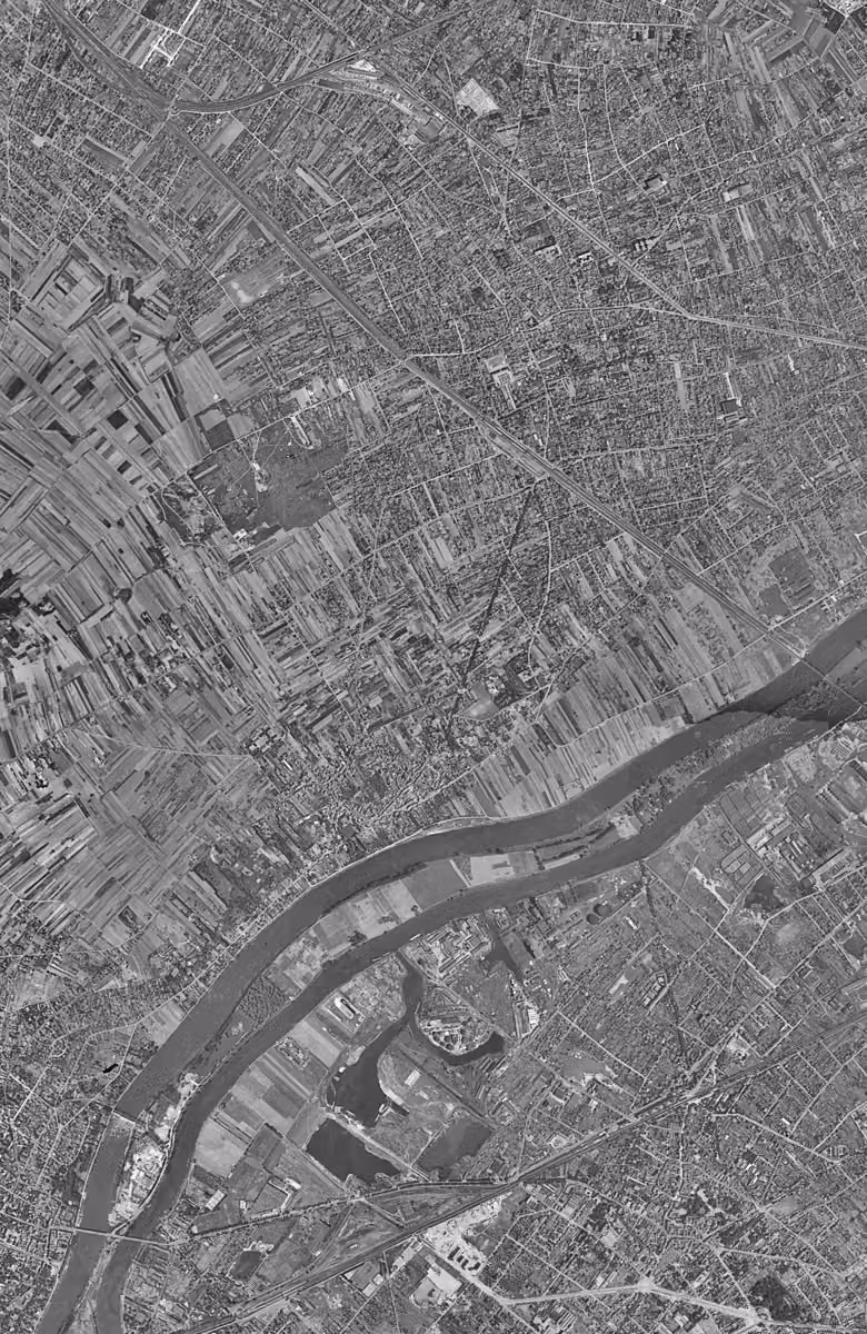 Carrières-sur-Seine en 1949, le territoire vu du ciel, au même cadrage
