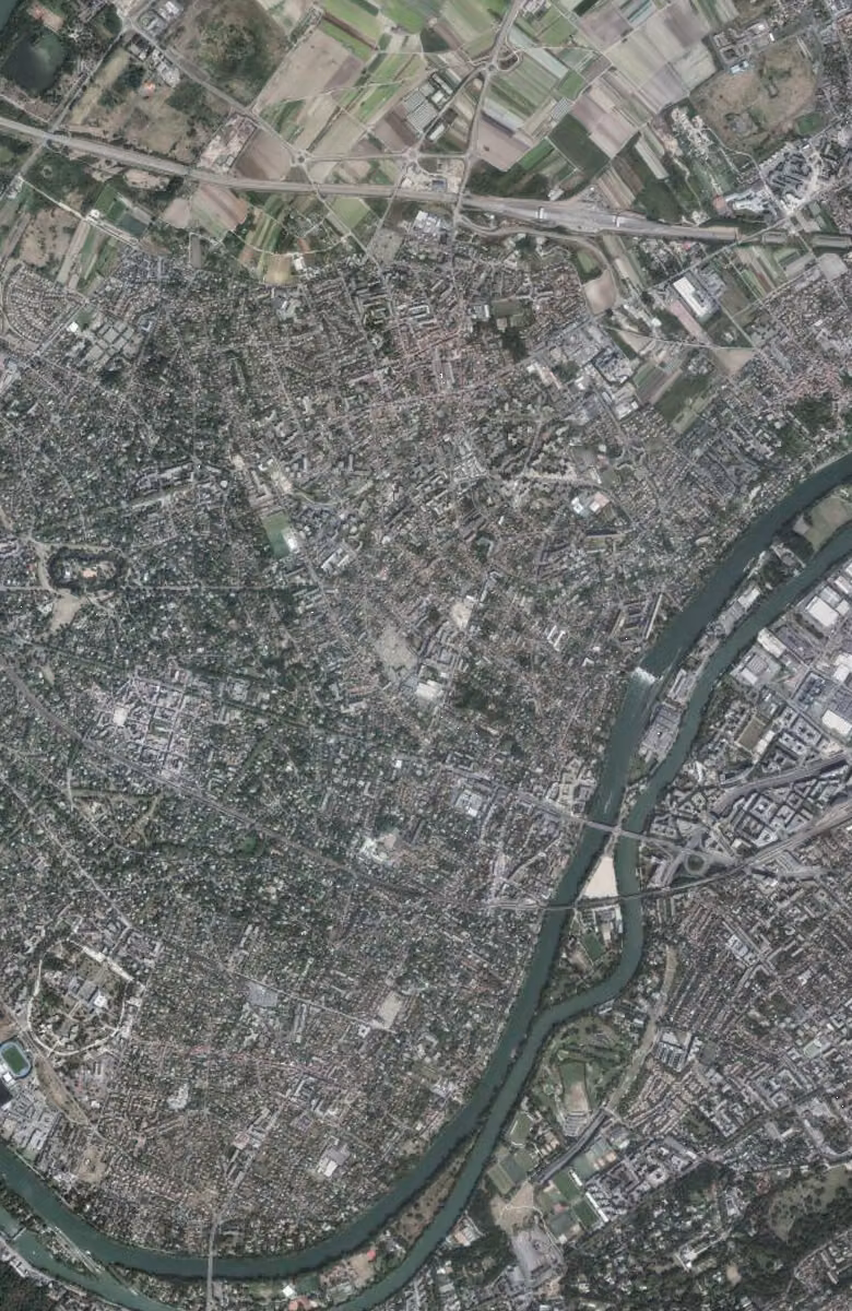 Chatou aujourd'hui, le territoire vu du ciel