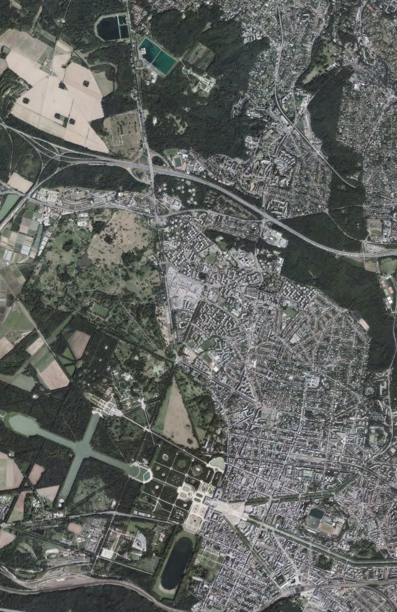 Le Chesnay-Rocquencourt aujourd'hui, le territoire vu du ciel