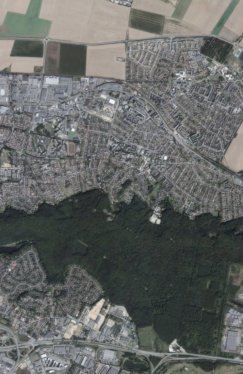 Les Clayes-sous-Bois aujourd'hui, le territoire vu du ciel