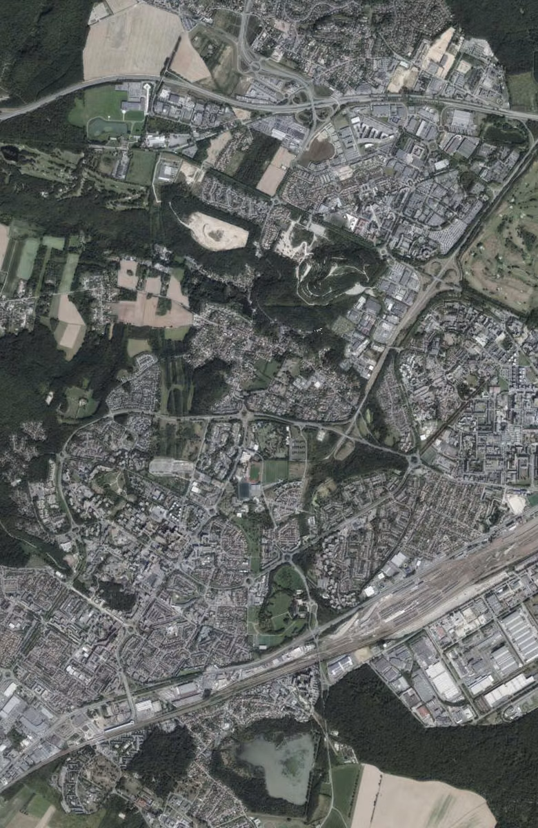Élancourt aujourd'hui, le territoire vu du ciel