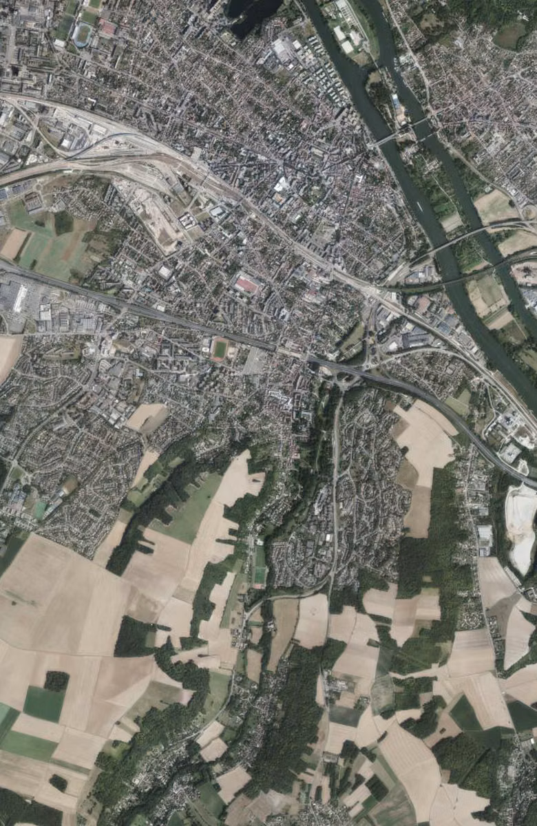 Mantes-la-Ville aujourd'hui, le territoire vu du ciel