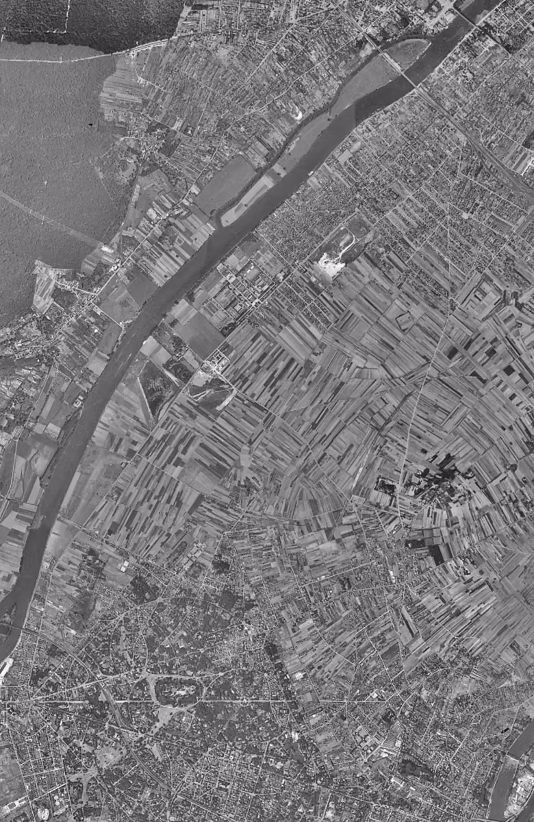 Montesson en 1949, le territoire vu du ciel, au même cadrage