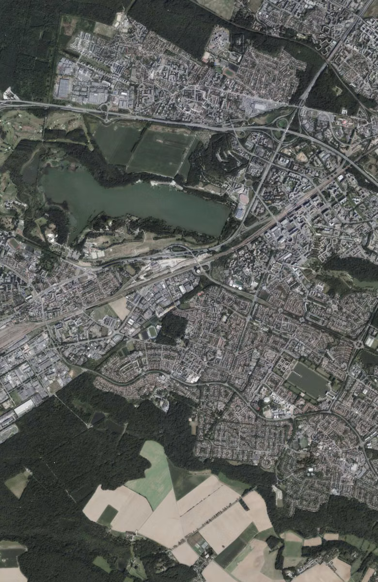 Montigny-le-Bretonneux aujourd'hui, le territoire vu du ciel