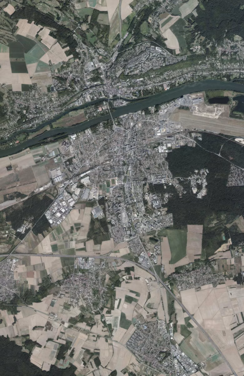 Les Mureaux aujourd'hui, le territoire vu du ciel