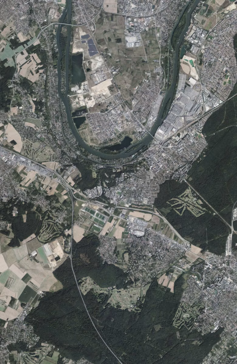 Poissy aujourd'hui, le territoire vu du ciel