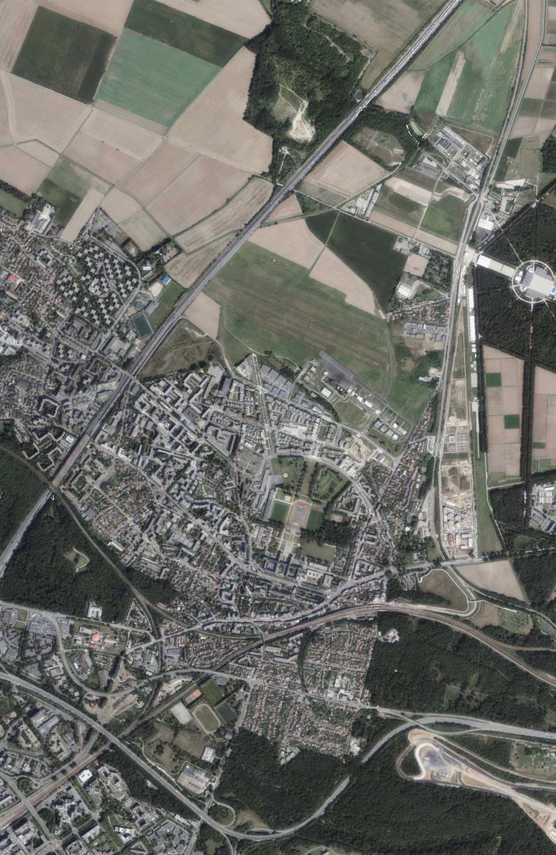 Saint-Cyr-l'École aujourd'hui, le territoire vu du ciel