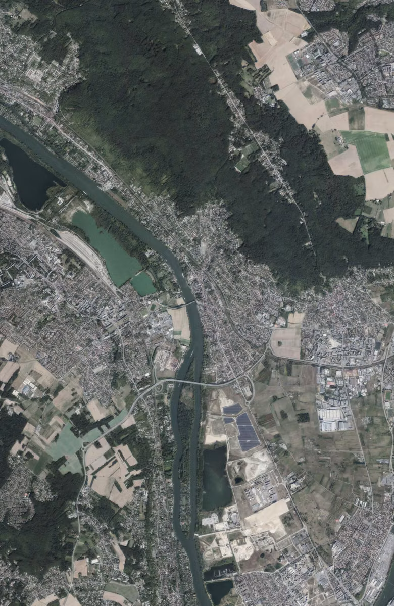 Triel-sur-Seine aujourd'hui, le territoire vu du ciel
