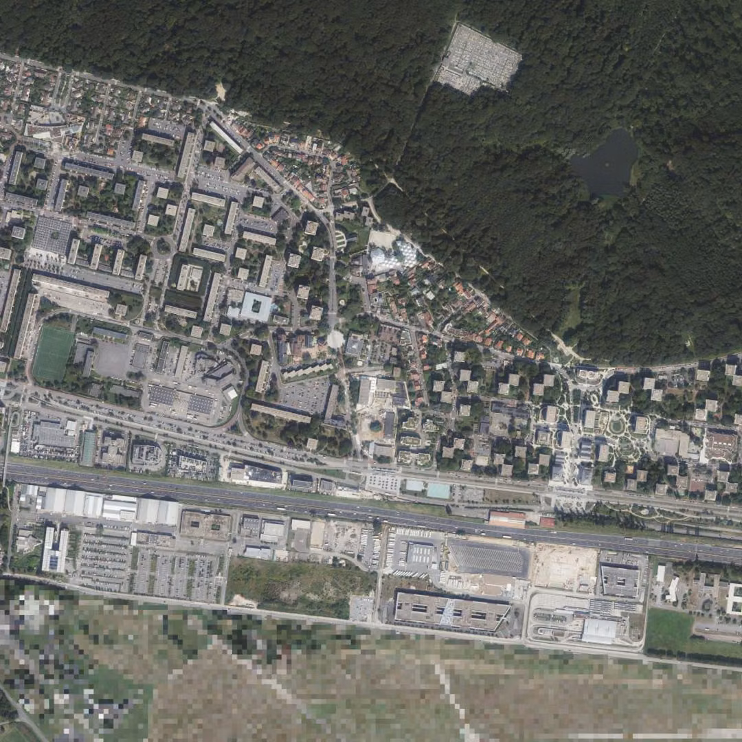 Vélizy-Villacoublay aujourd'hui, le centre vu du ciel