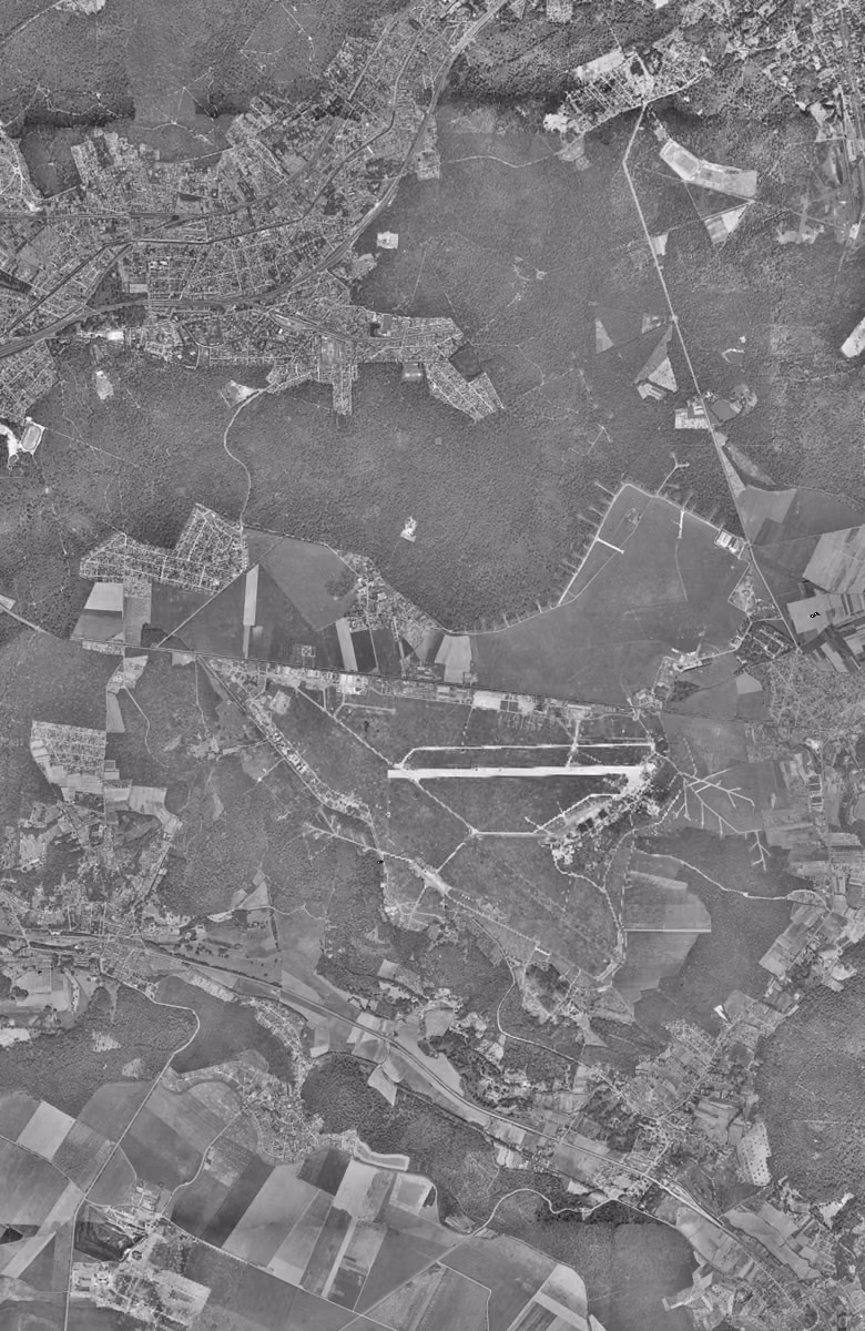 Vélizy-Villacoublay en 1949, le territoire vu du ciel, au même cadrage