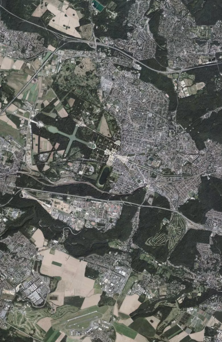 Versailles aujourd'hui, le territoire vu du ciel