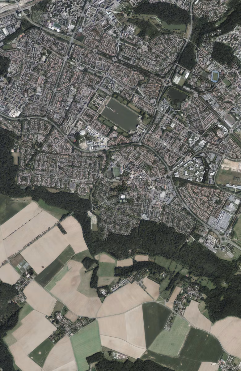 Voisins-le-Bretonneux aujourd'hui, le territoire vu du ciel