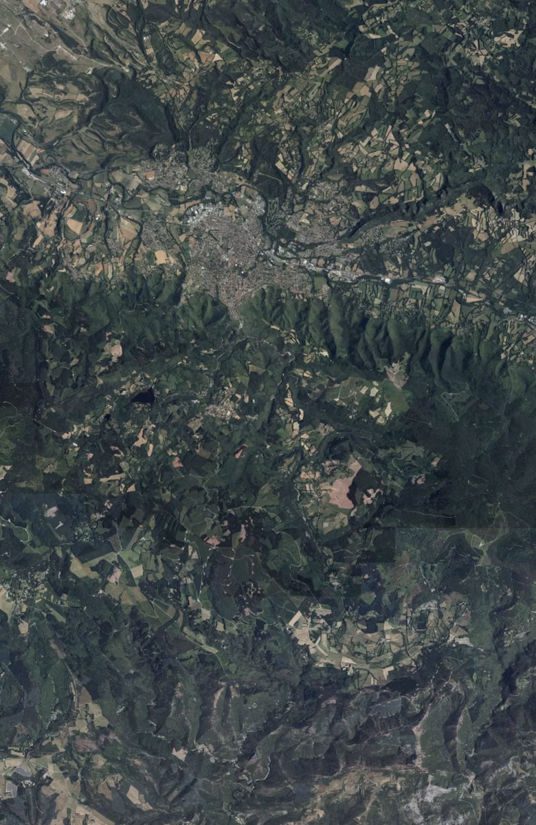 Mazamet aujourd'hui, le territoire vu du ciel