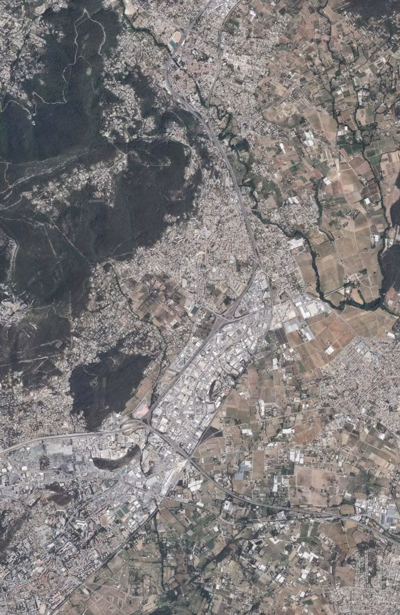 La Farlède aujourd'hui, le territoire vu du ciel