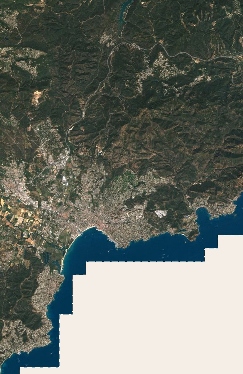 Fréjus aujourd'hui, le territoire vu du ciel