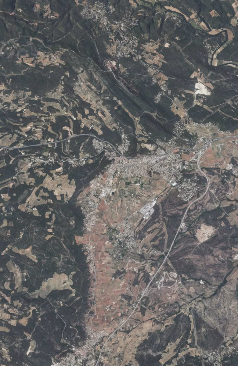 Le Luc aujourd'hui, le territoire vu du ciel