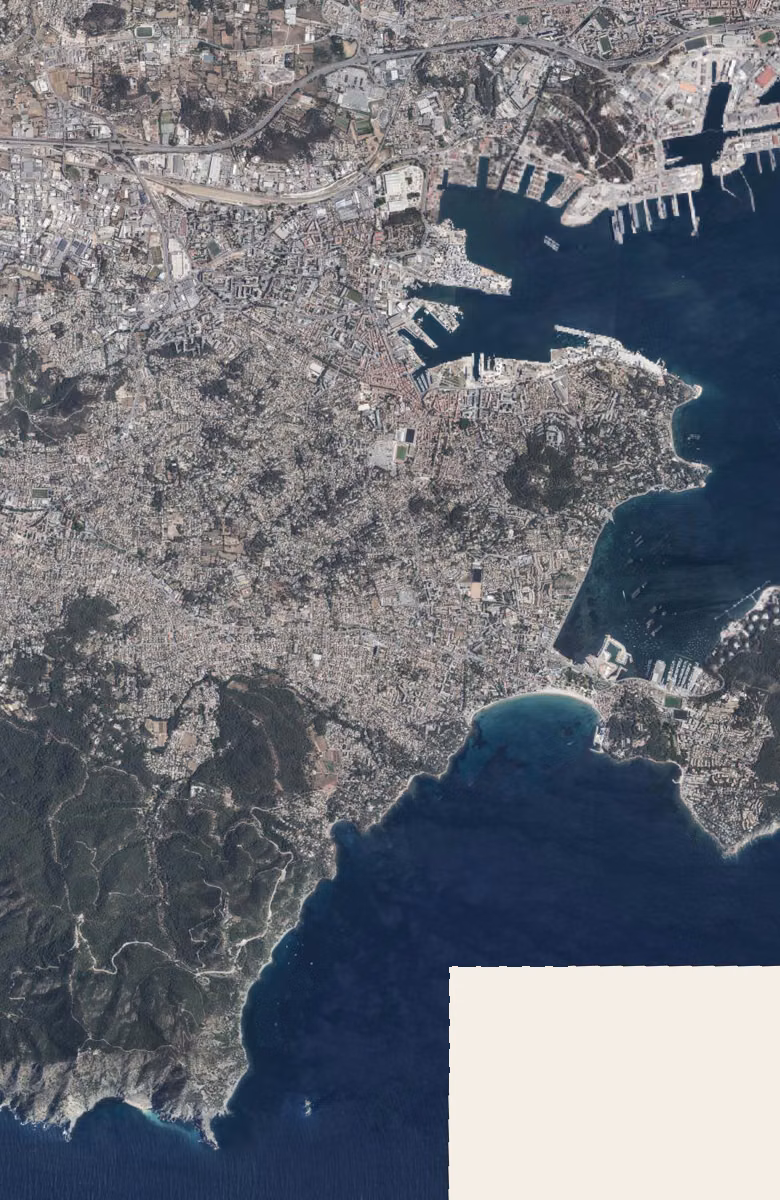 La Seyne-sur-Mer aujourd'hui, le territoire vu du ciel