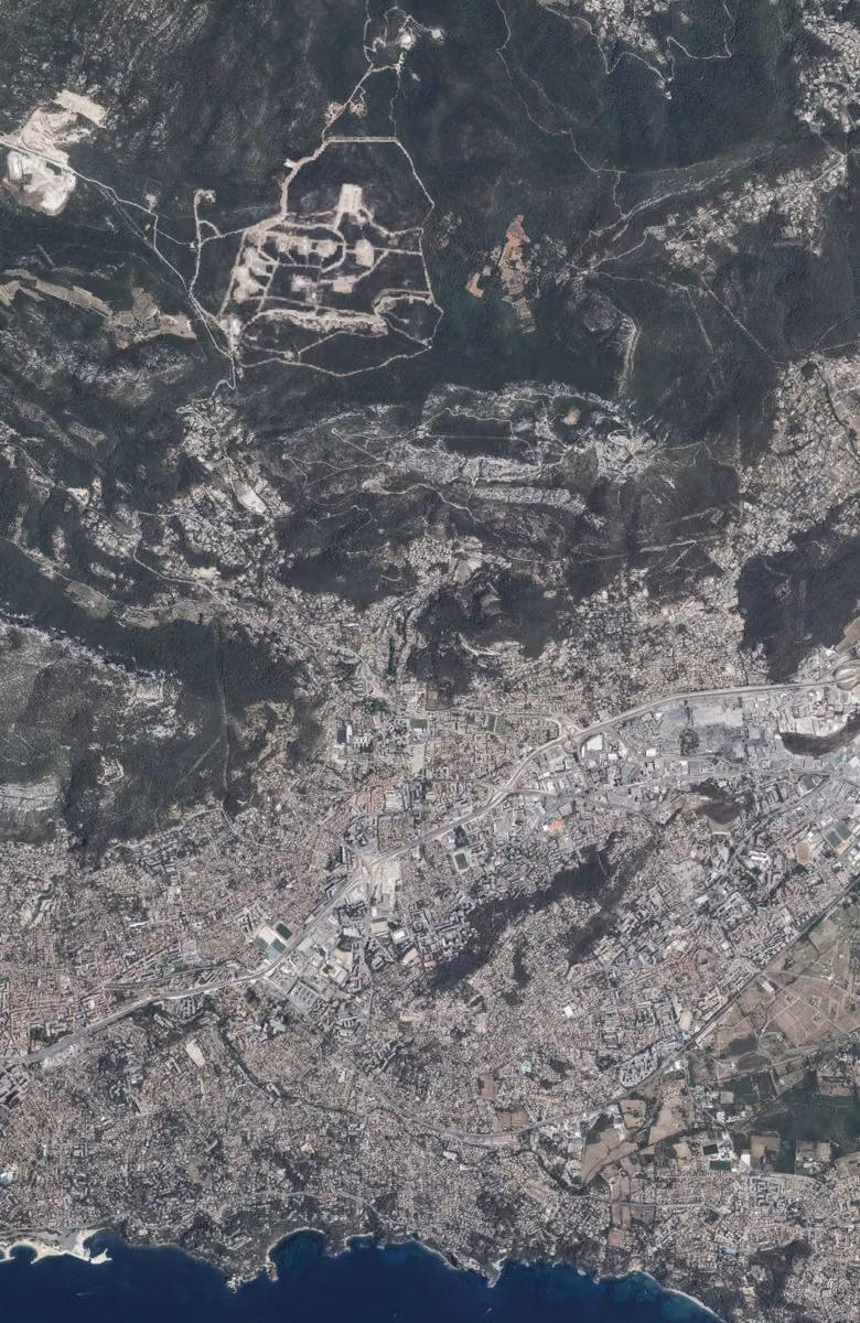 La Valette-du-Var aujourd'hui, le territoire vu du ciel