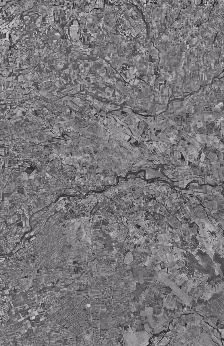 Carpentras en 1958, le territoire vu du ciel, au même cadrage