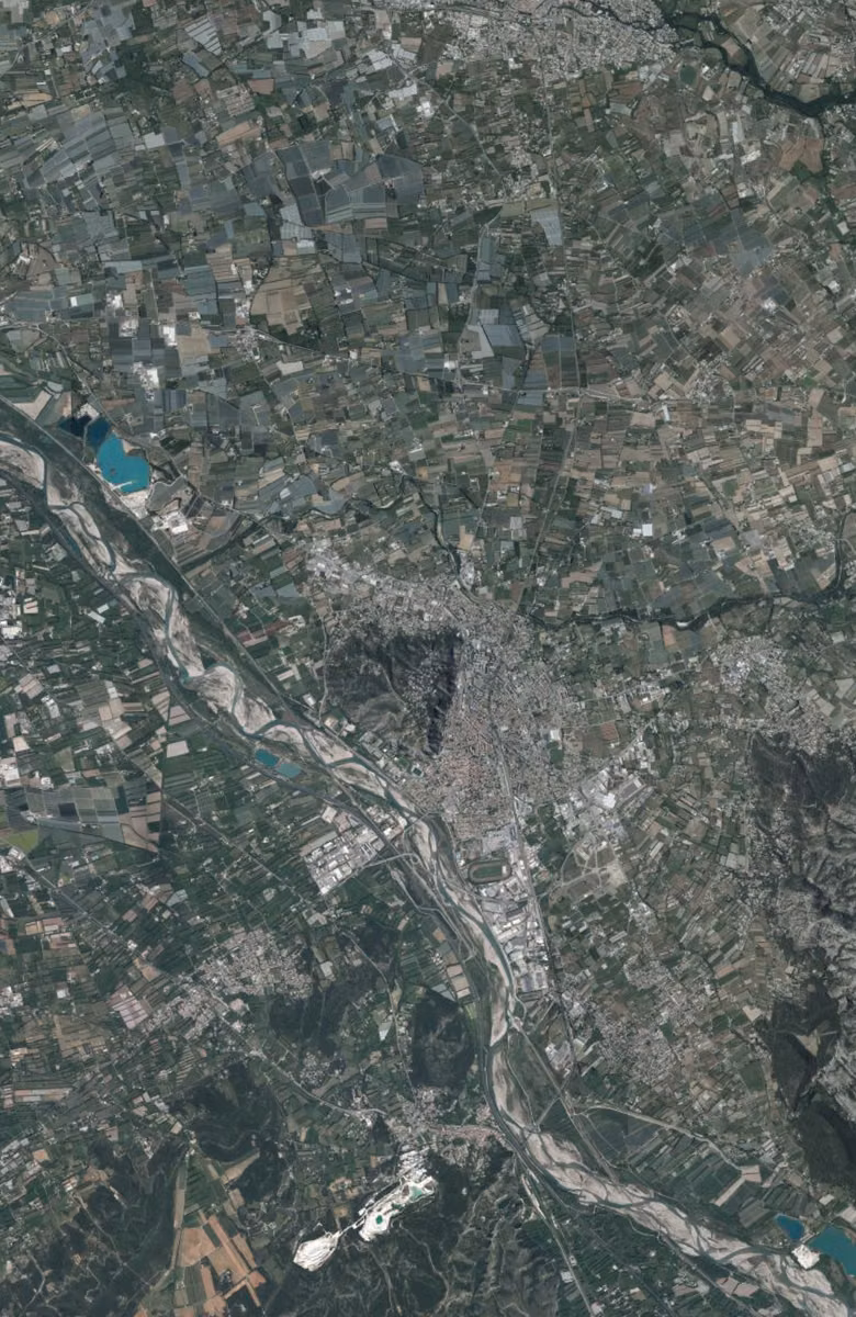 Cavaillon aujourd'hui, le territoire vu du ciel