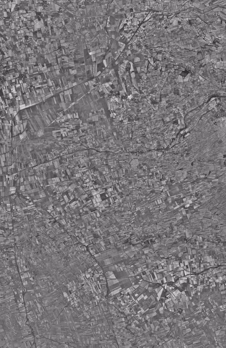Monteux en 1953, le territoire vu du ciel, au même cadrage