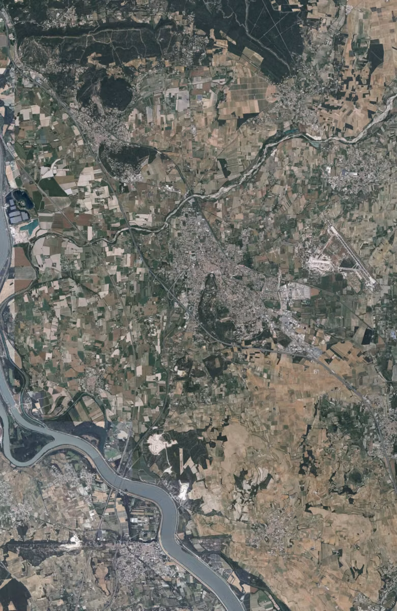 Orange aujourd'hui, le territoire vu du ciel