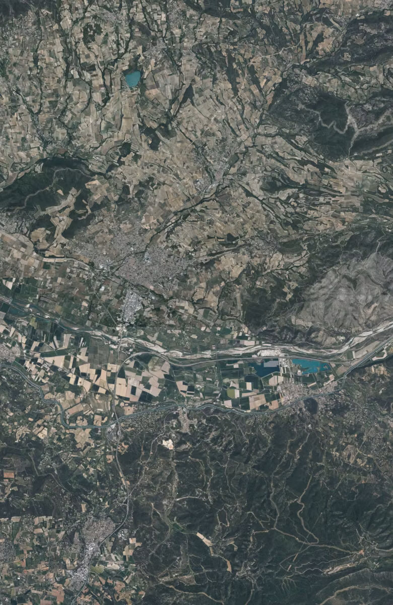 Pertuis aujourd'hui, le territoire vu du ciel
