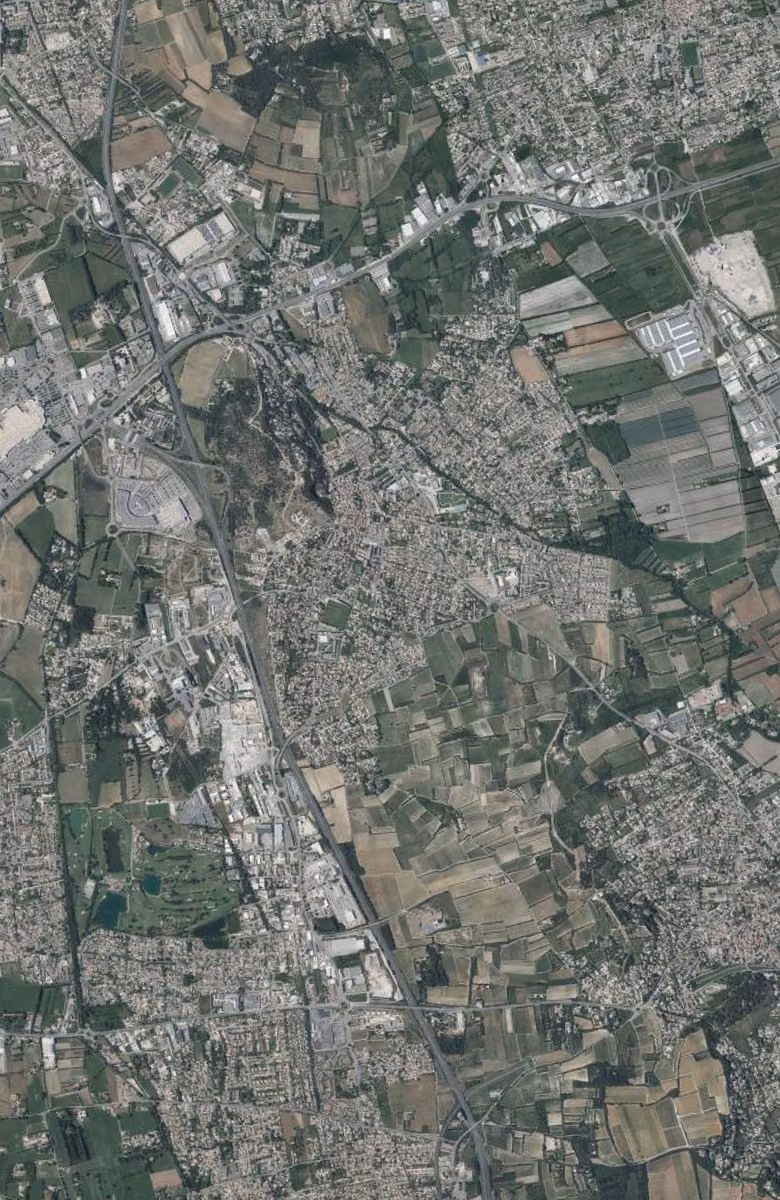 Vedène aujourd'hui, le territoire vu du ciel
