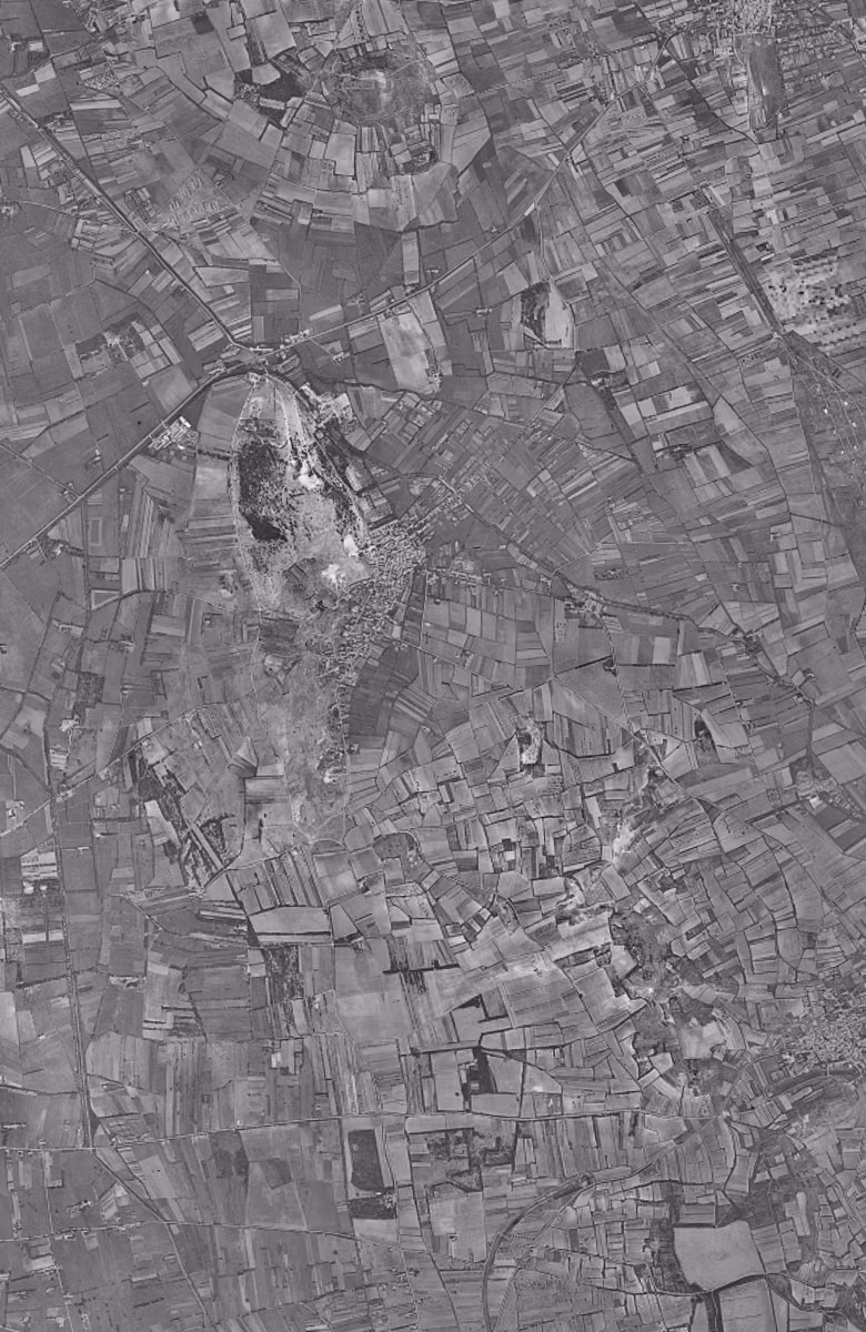Vedène en 1953, le territoire vu du ciel, au même cadrage