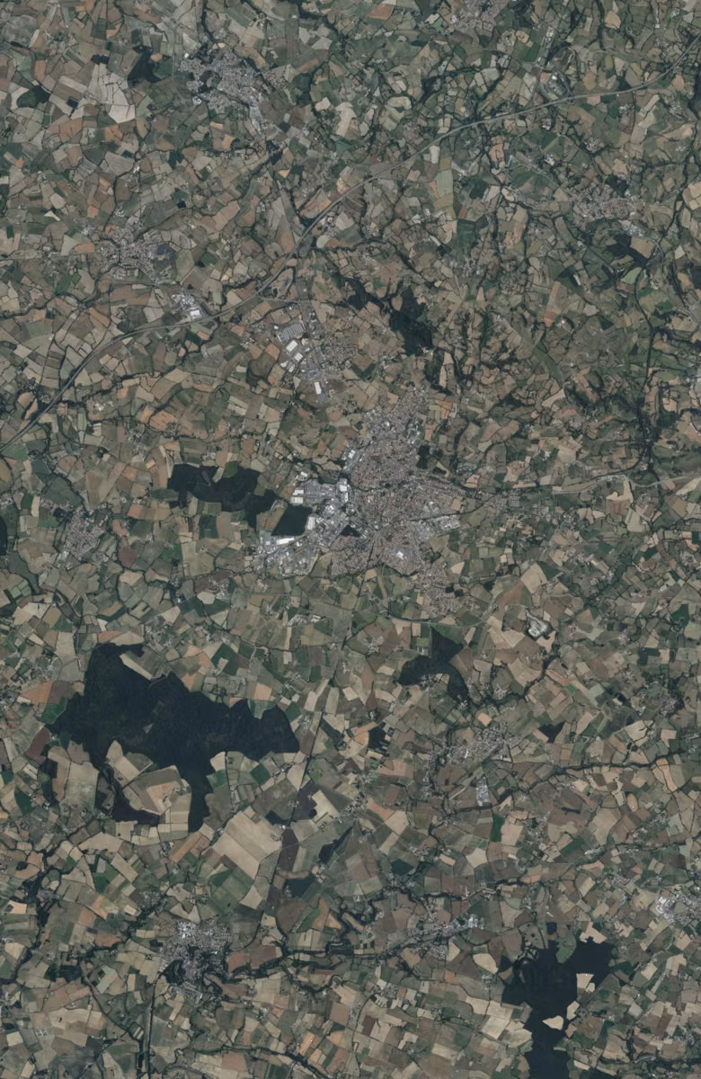 Les Herbiers aujourd'hui, le territoire vu du ciel