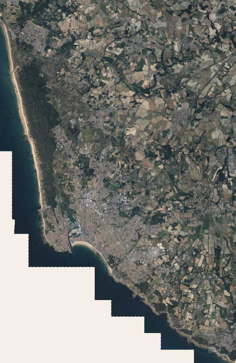 Les Sables-d'Olonne aujourd'hui, le territoire vu du ciel