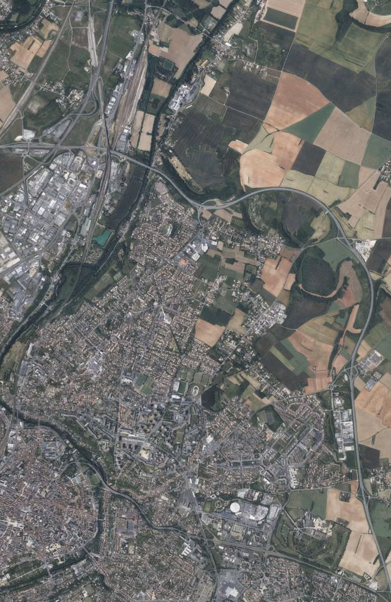 Buxerolles aujourd'hui, le territoire vu du ciel