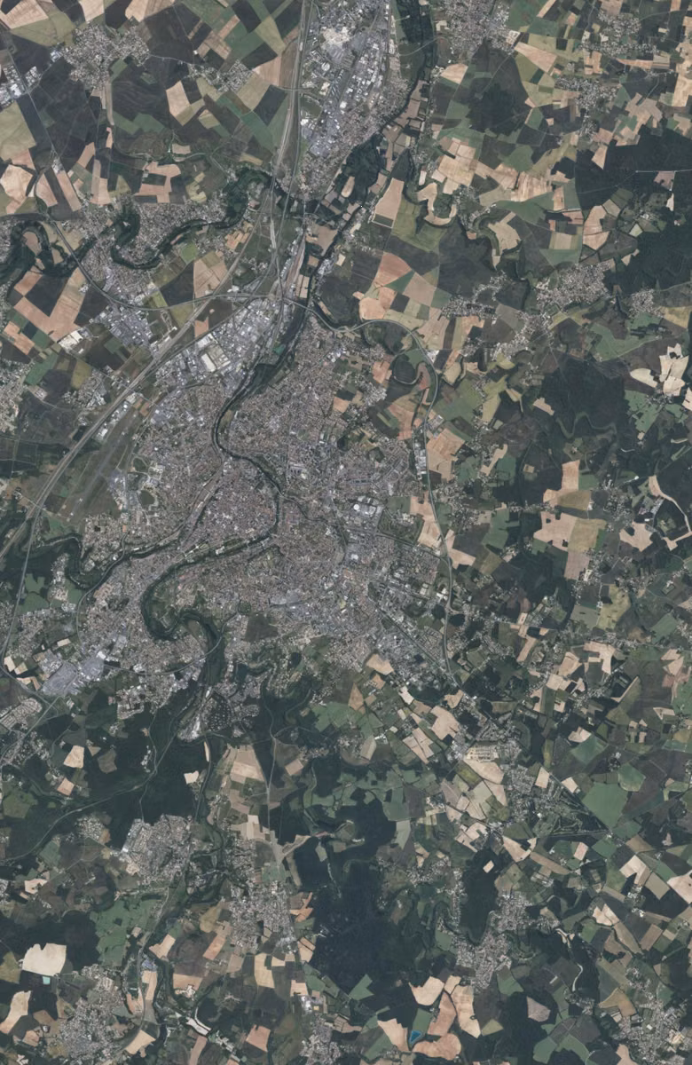 Poitiers aujourd'hui, le territoire vu du ciel