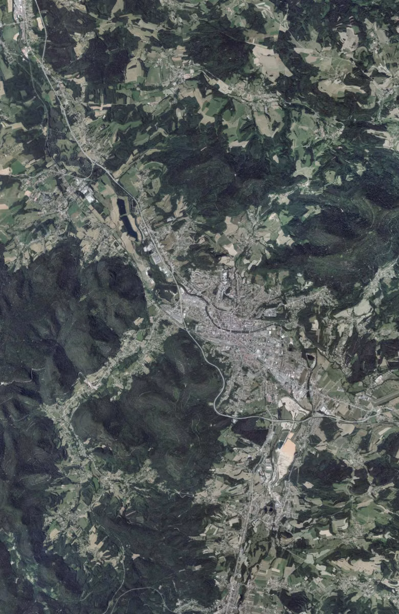 Saint-Dié-des-Vosges aujourd'hui, le territoire vu du ciel