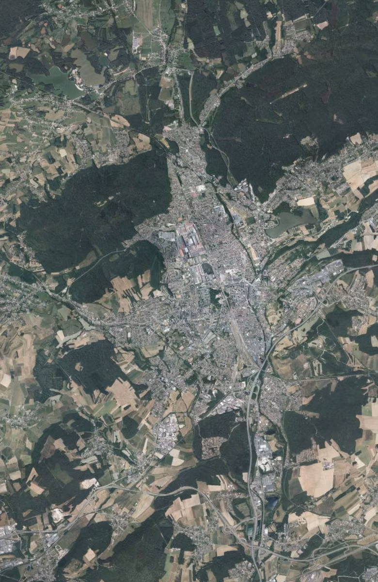 Belfort aujourd'hui, le territoire vu du ciel