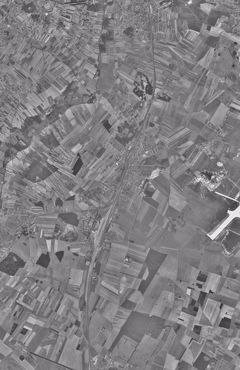 Brétigny-sur-Orge en 1949, le territoire vu du ciel, au même cadrage