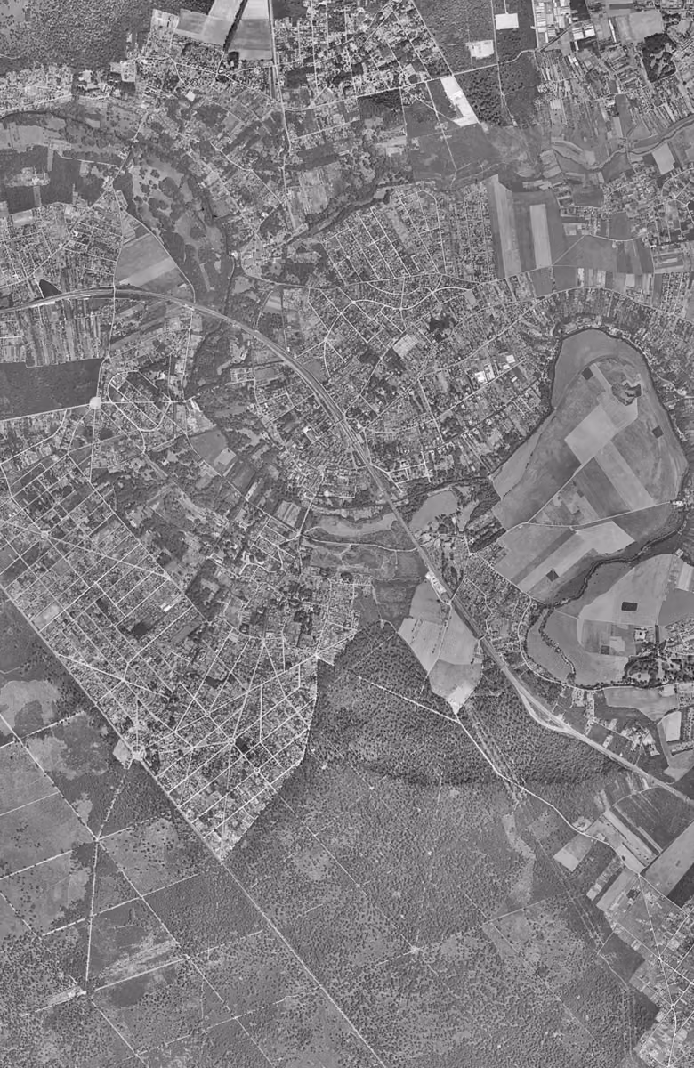 Brunoy en 1949, le territoire vu du ciel, au même cadrage
