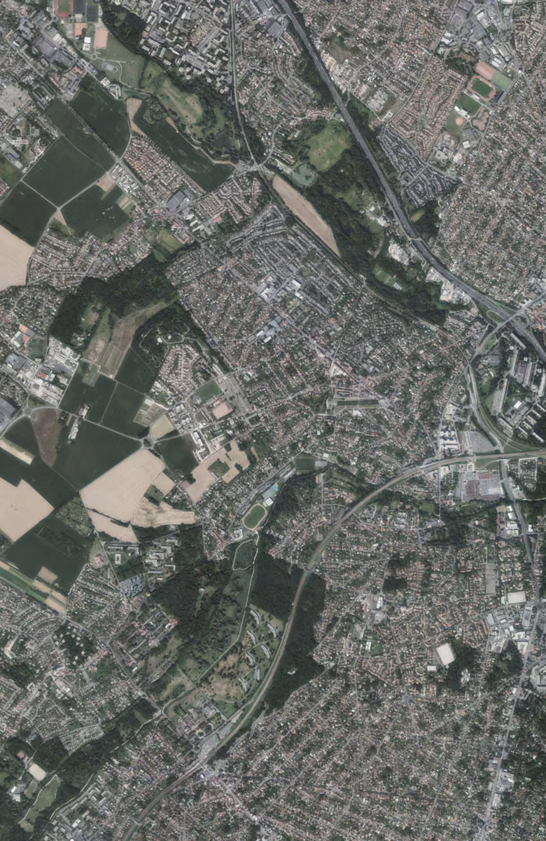 Épinay-sur-Orge aujourd'hui, le territoire vu du ciel