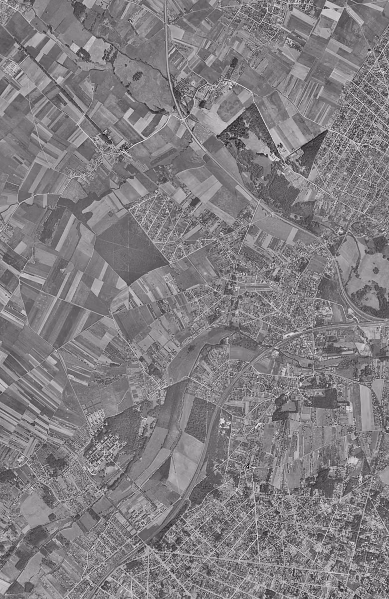 Épinay-sur-Orge en 1949, le territoire vu du ciel, au même cadrage