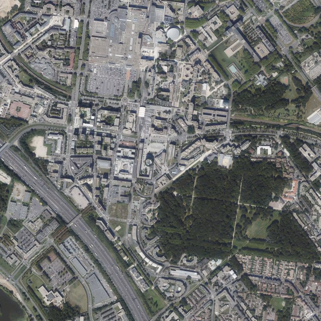 Évry-Courcouronnes aujourd'hui, le centre vu du ciel